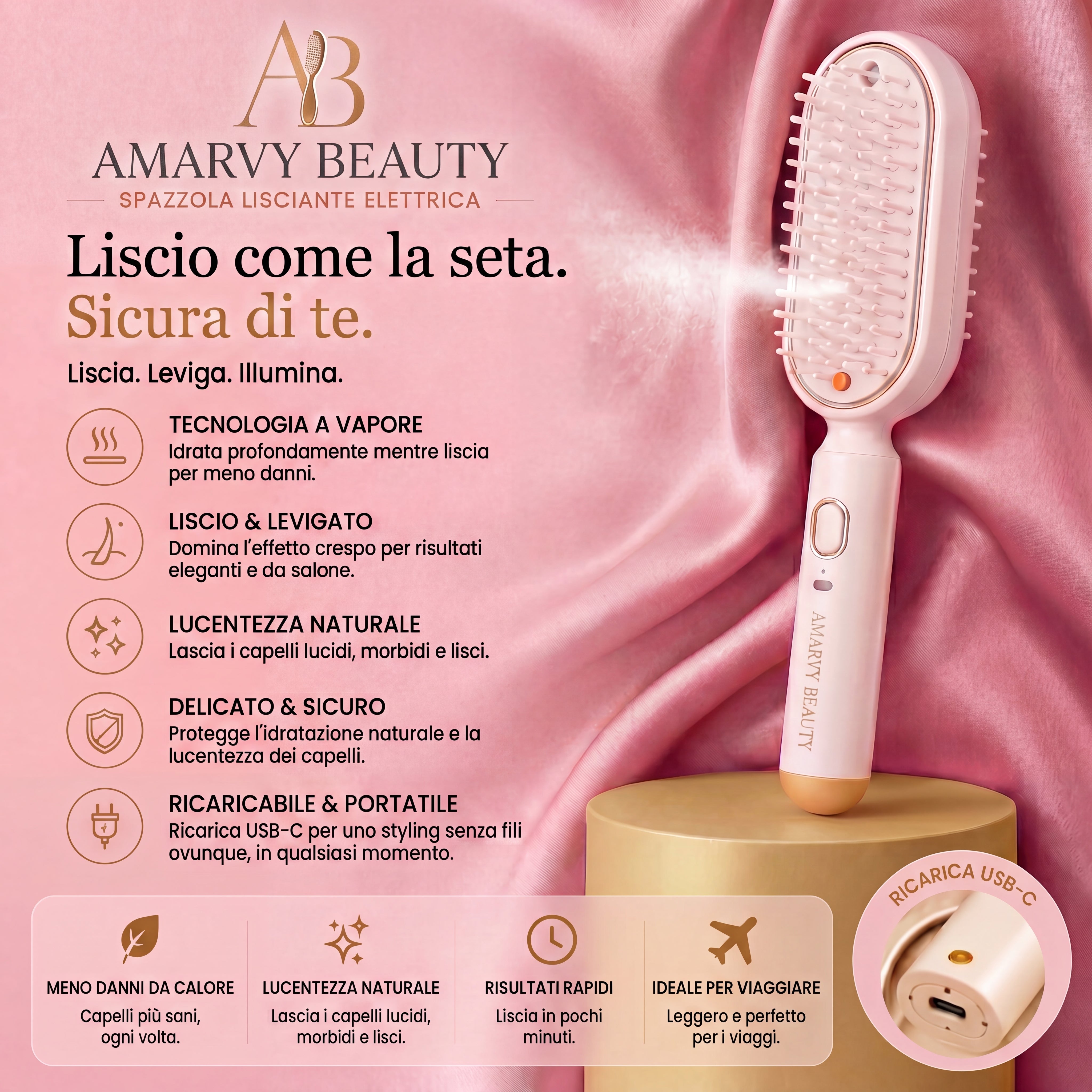 Amarvy - Spazzola lisciante