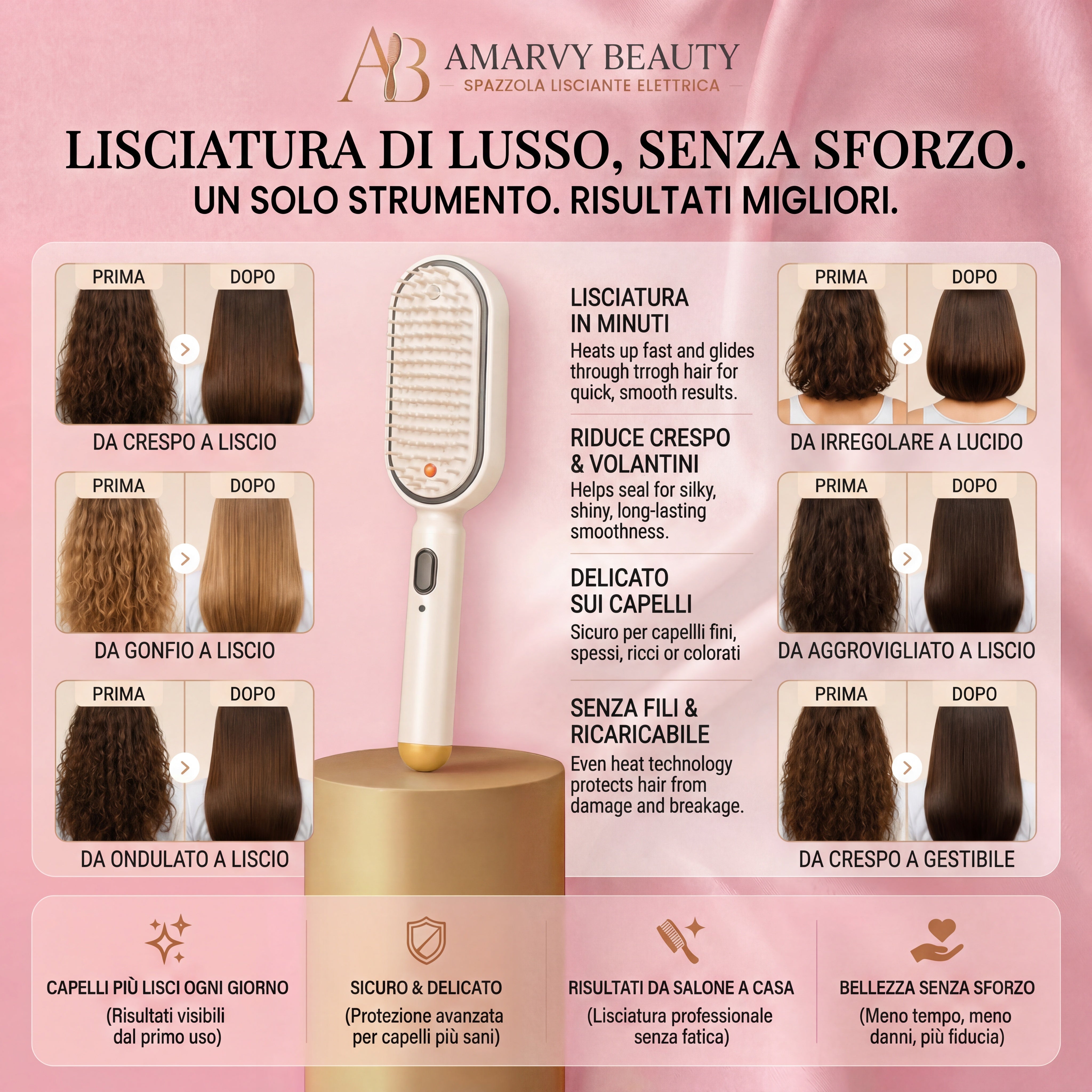 Amarvy - Spazzola lisciante